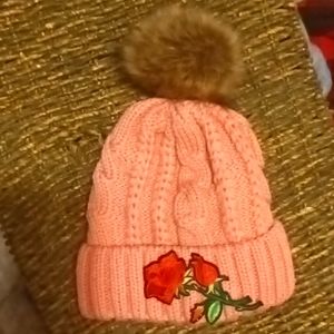 Cute pink beanie